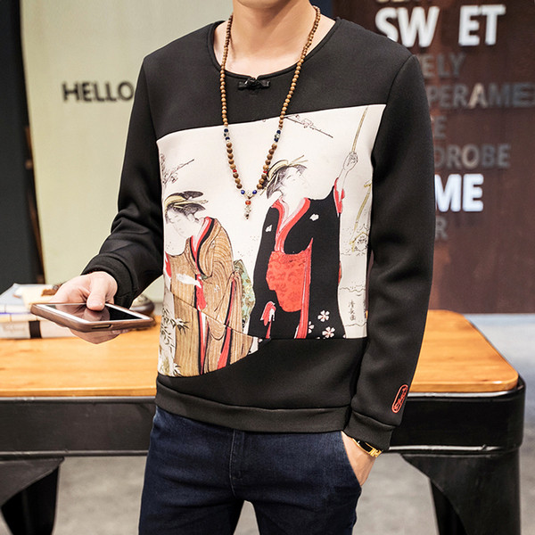 Περιστασιακή μπλούζα με μακρύ μανίκι και μαύρο και σκούρο μπλε