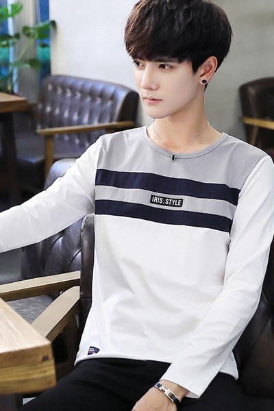 Есенно-зимна ежедневна мъжка блуза с О-образна яка в три цвята