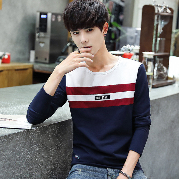 Есенно-зимна ежедневна мъжка блуза с О-образна яка в три цвята