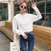 Σύντομη φανέλα κυρίες με κουκούλα freestyle