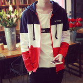 Καθημερινή αθλητική μπλούζα άνδρας με φερμουάρ και κουκούλα