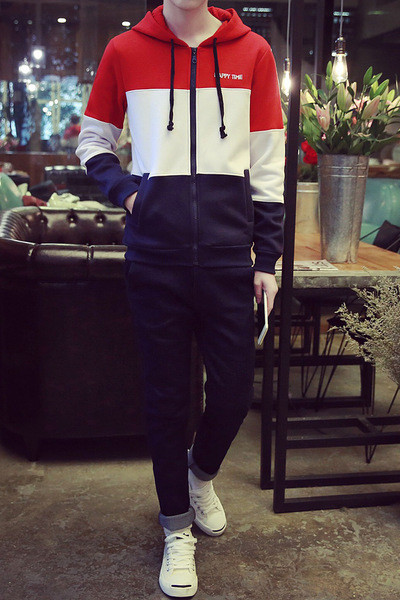 Καθημερινή αθλητική μπλούζα άνδρας με φερμουάρ και κουκούλα