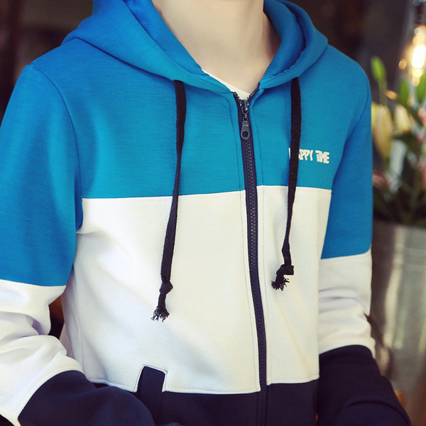 Καθημερινή αθλητική μπλούζα άνδρας με φερμουάρ και κουκούλα