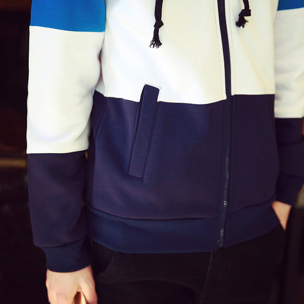 Καθημερινή αθλητική μπλούζα άνδρας με φερμουάρ και κουκούλα