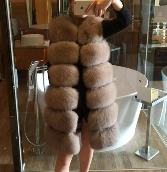 Стилен дамски дълъг пухен елек в няколко цвята