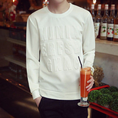 Κομψή, casual μπλούζα ανδρών σε μαύρο, λευκό