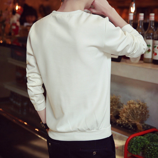 Κομψή, casual μπλούζα ανδρών σε μαύρο, λευκό