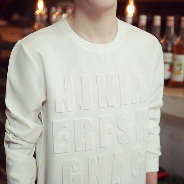 Κομψή, casual μπλούζα ανδρών σε μαύρο, λευκό