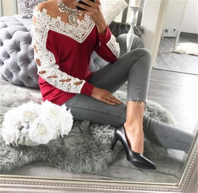 Κυρίες μπλούζα με διακόσμηση δαντέλας