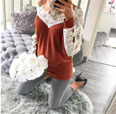 Κυρίες μπλούζα με διακόσμηση δαντέλας