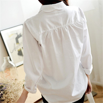 Κομψή, casual πουκάμισο σε λευκό χρώμα