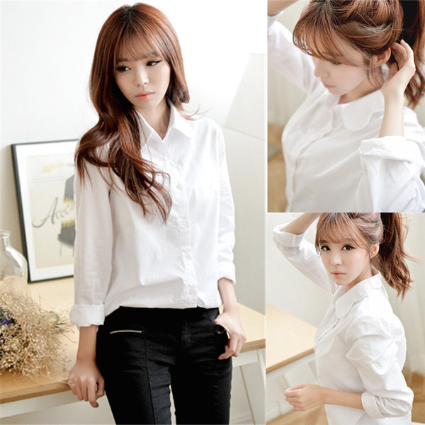 Стилна ежедневна риза в бял цвят