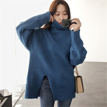 Широк модел пуловер за дамите в два цвята