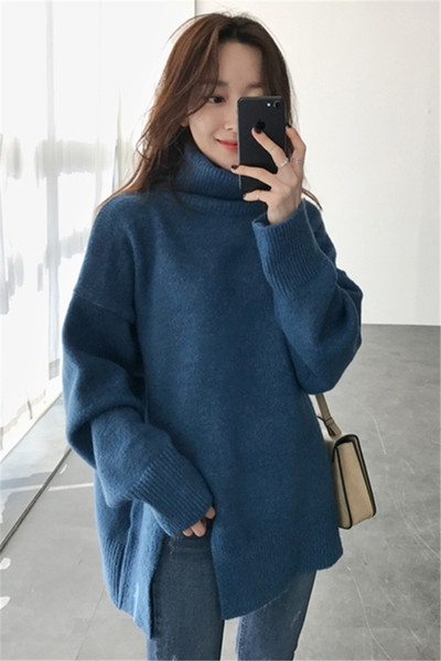 Ευρύ πουλόβερ μοτίβο για κυρίες σε δύο χρώματα