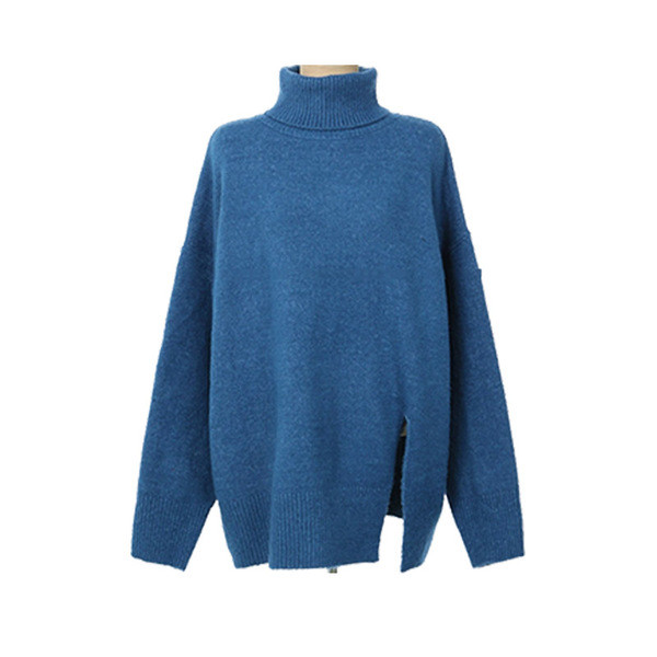 Ευρύ πουλόβερ μοτίβο για κυρίες σε δύο χρώματα