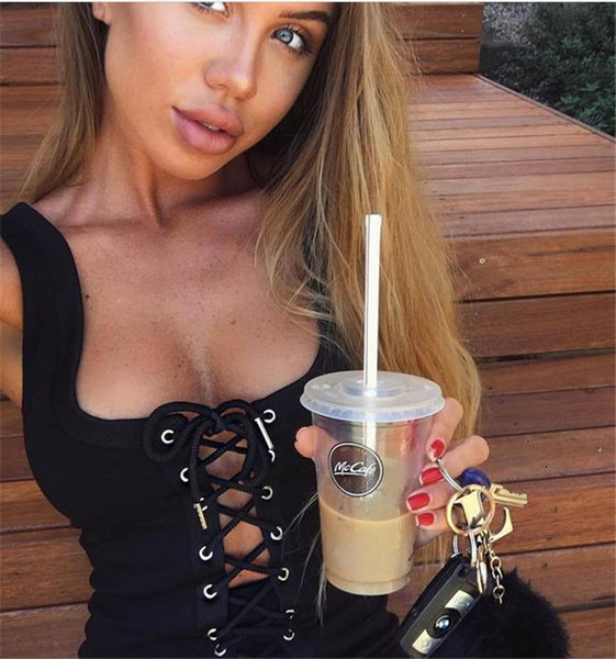 Γυναικεία φόρεμα με λευκούς και μαύρους δεσμούς