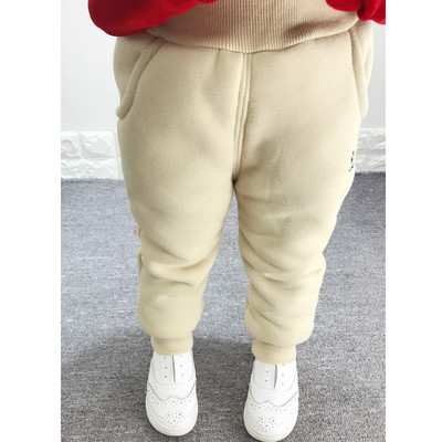 Детски ежедневен зимен панталон за момичета и момчета с мини апликация в четири цвята