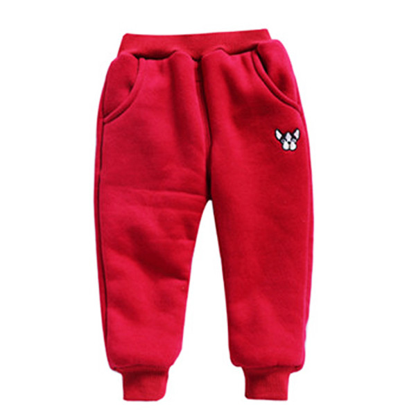 Детски ежедневен зимен панталон за момичета и момчета с мини апликация в четири цвята