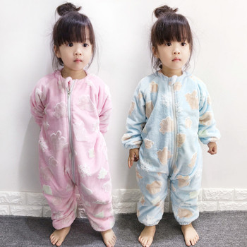 Детска зимна плюшена пижама в два цвята