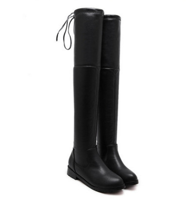 Γυναικείες μπότες κατάλληλες για καθημερινή χρήση με σκληρή αντιολισθητική σόλα, οικολογικό δέρμα