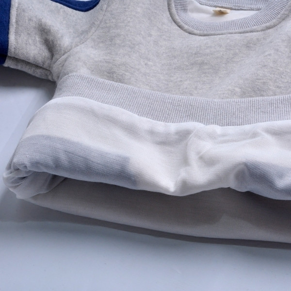 Ежедневен детски пуловер за момчета с О-образна яка 