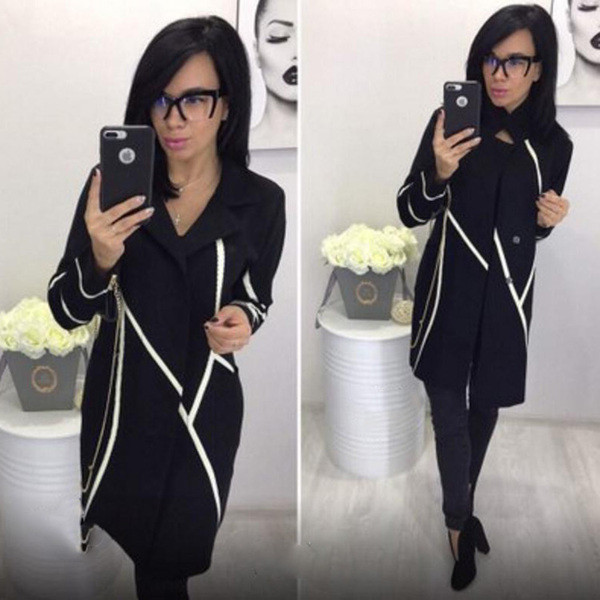 Καθημερινή στρώση με κολάρο σε σχήμα V και διακοσμητικό φερμουάρ, 4 χρώματα