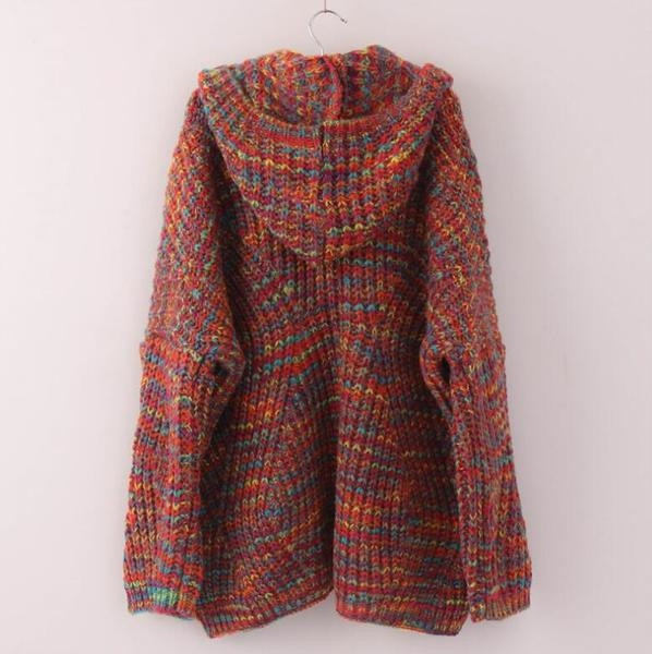 Ρετρό στιλ καθημερινό γυναικείο γιλέκο με ρέοντα χρώματα