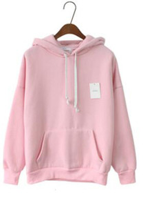 Μαλακό πουλόβερ κυρίες με κουκούλα φούτερ + μαλακή επένδυση