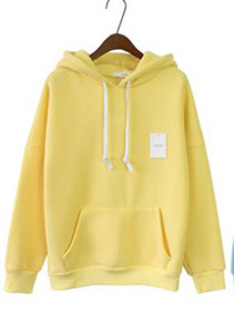 Μαλακό πουλόβερ κυρίες με κουκούλα φούτερ + μαλακή επένδυση