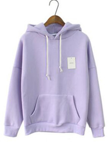 Μαλακό πουλόβερ κυρίες με κουκούλα φούτερ + μαλακή επένδυση