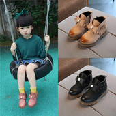 Απλές casual μπότες κοριτσιών με κορδέλα με κορδέλα και μαργαριτάρι σε τρία χρώματα