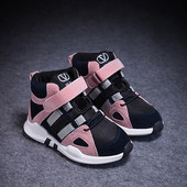 Παιδικά πάνινα παπούτσια φθινόπωρου-χειμώνα για κορίτσια με αυτοκόλλητα χρώματα