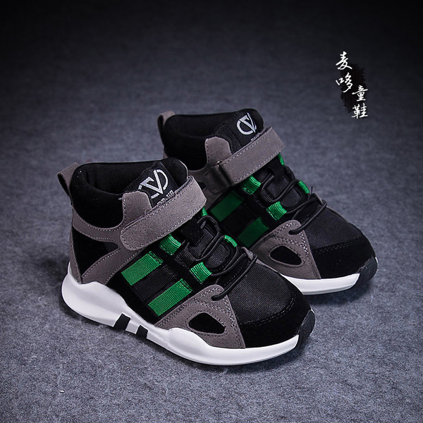 Παιδικά πάνινα παπούτσια φθινόπωρου-χειμώνα για κορίτσια με αυτοκόλλητα χρώματα