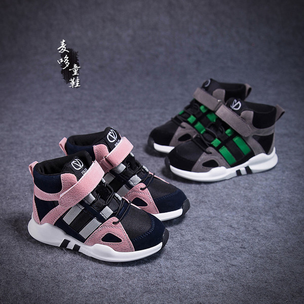 Παιδικά πάνινα παπούτσια φθινόπωρου-χειμώνα για κορίτσια με αυτοκόλλητα χρώματα