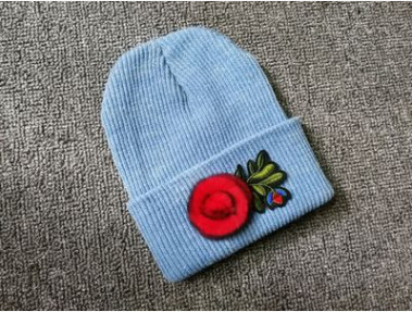 Καθημερινή κυρία χειμωνιάτικη καπέλο με κεντήματα