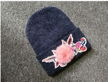 Καθημερινή κυρία χειμωνιάτικη καπέλο με κεντήματα