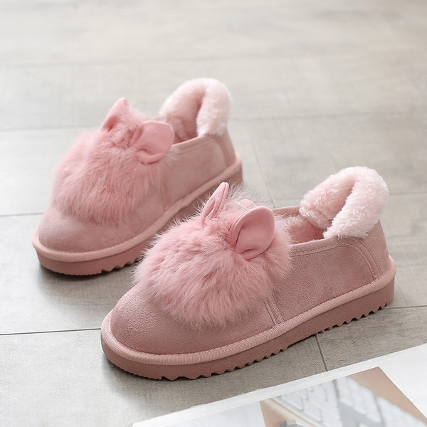 Νέο! Μαλακές και ζεστές μπότες με χνούδι και αυτιά σε τρία χρώματα