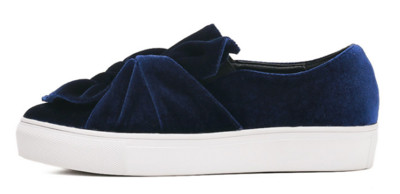 Περιστασιακά πάνινα παπούτσια για κυρίες με ελαστική σόλα και βελούδινο φινίρισμα