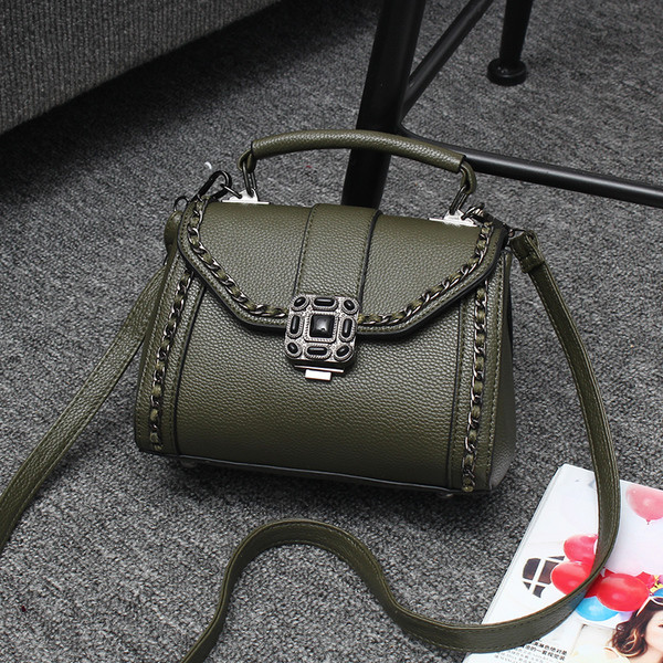 Γυναικεία τσάντα με μακρά λαβή για ελαστικό δερμάτινο ώμο - πολλά χρώματα