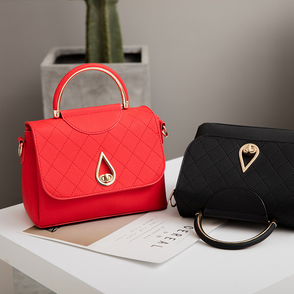 Κυρίες κομψή τσάντα με μεταλλικό κούμπωμα, διάφορα χρώματα