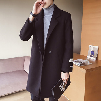 Зимно мъжко палто в бизнес стил , 2 цвята