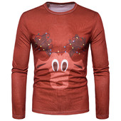 Ежедневна мъжка блуза с дълъг ръкав и О-образна яка ,в Коледни мотиви - много модели
