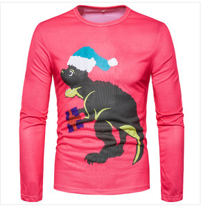 Ежедневна мъжка блуза с дълъг ръкав и О-образна яка ,в Коледни мотиви - много модели