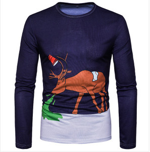Ежедневна мъжка блуза с дълъг ръкав и О-образна яка ,в Коледни мотиви - много модели