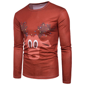 Ανδρικό πουκάμισο με μακρύ μανίκι με κολάρο σε σχήμα Ο, με μοτίβα Χριστουγέννων - πολλά μοντέλα