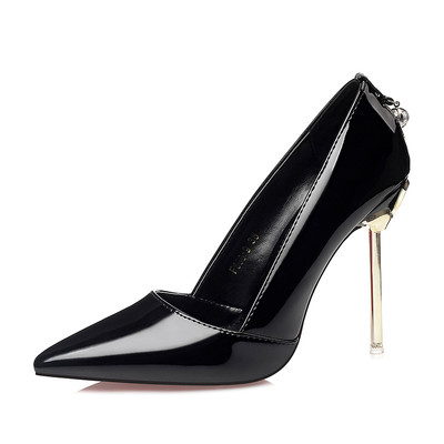 Κομψά γυναικεία παπούτσια υψηλών τακουνιών με ενδιαφέρον ρεύμα σε τέσσερα χρώματα