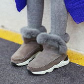 Καθημερινές αθλητικές μπότες με ψηλά πέλματα και χνούδι σε τρία χρώματα