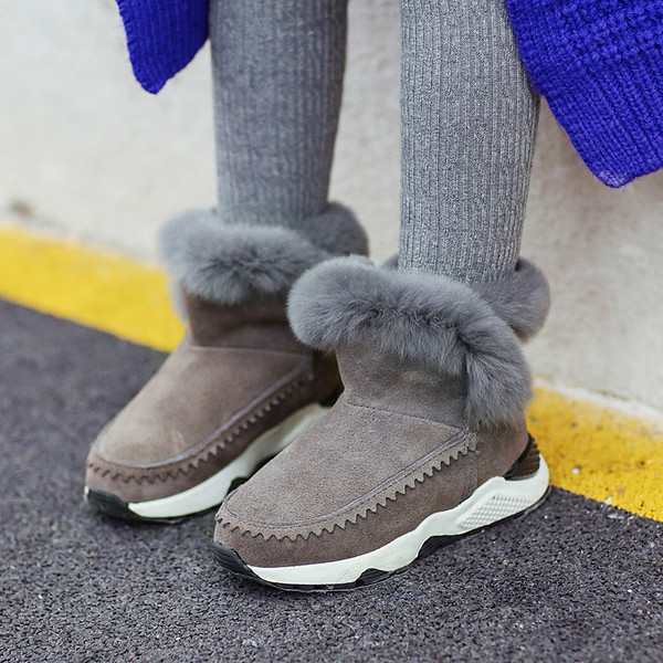 Καθημερινές αθλητικές μπότες με ψηλά πέλματα και χνούδι σε τρία χρώματα