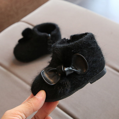 Περιστασιακές μπότες φτερών για κορίτσια με κορδέλα σε μαύρο και γκρι