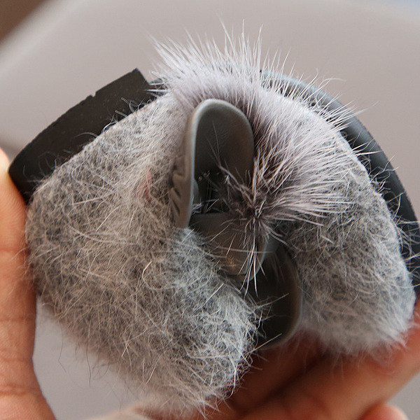 Περιστασιακές μπότες φτερών για κορίτσια με κορδέλα σε μαύρο και γκρι